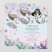 Mermaids and Pirates Boy Girl Joint Birthday Party