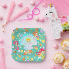 Mermaids Aquamarin Pappteller