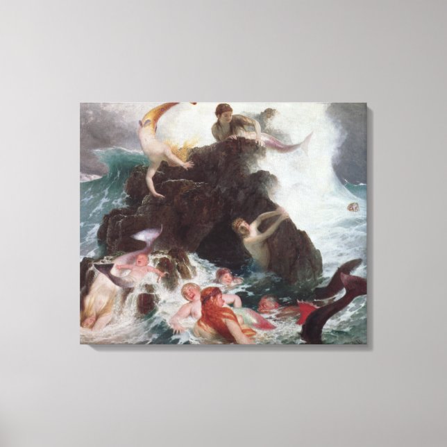 Mermaids at Play, 1886 Leinwanddruck (Vorderseite)