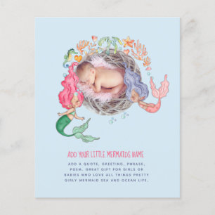 Mermaids BUDGET FOTO Einladung Ankündigung Flyer