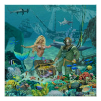 Mermaid's Coral Reef Treasure