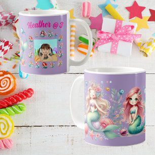 Mermaids Custom Foto Tasse Kindergeburtstag Bevorz