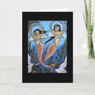 Mermaids Dance & Pray Blank Grußkarte Karte
