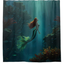 Mermaid's Dream Fantasy Art Underwater Scene