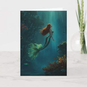 Mermaid's Dream Fantasy Art Underwater Scene Karte