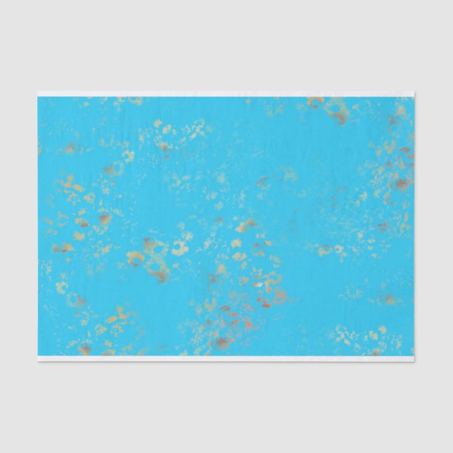 Mermaid's Dream Romantic Turquoise Seidenpapier (Vorderseite)