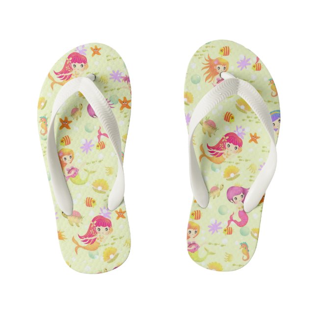 Mermaids Green Kinderbadesandalen (Fußbett)