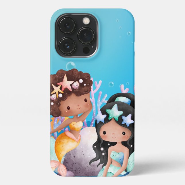 Mermaids iPhone 13 Pro Slim Fit Case, Glossy iPhone 13 Pro Hülle (Rückseite)