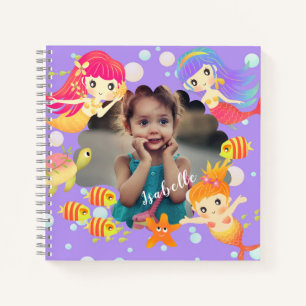 Mermaids Lila Foto Notizbuch