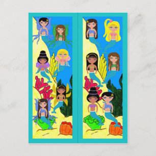 Mermaids & Merfaeries Postcard Lesezeichen Postkarte