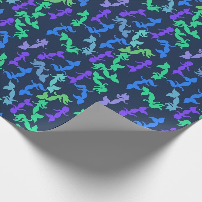 Mermaids Muster Geschenkpapier (Ecke)
