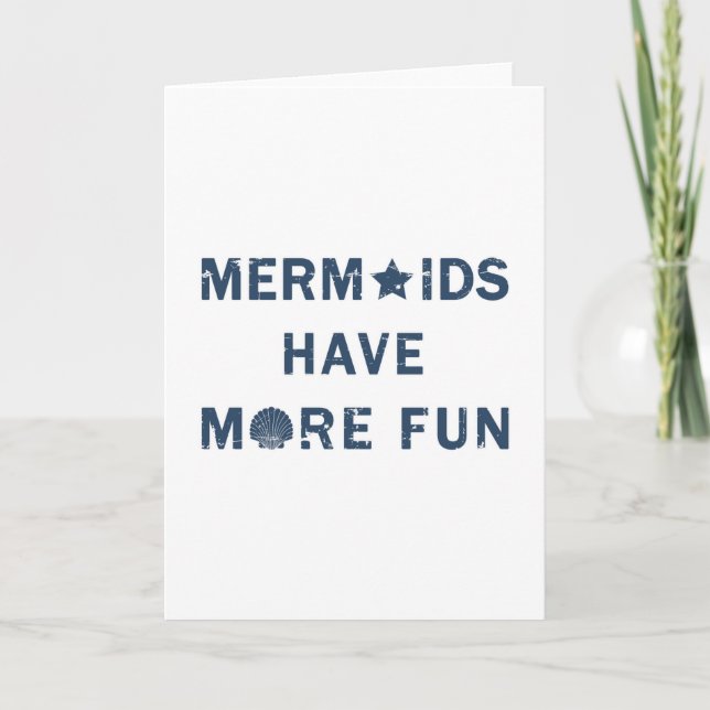 Mermaids Sea Mermaid Girl Funny Birthday Geschenk  Karte (Vorderseite)