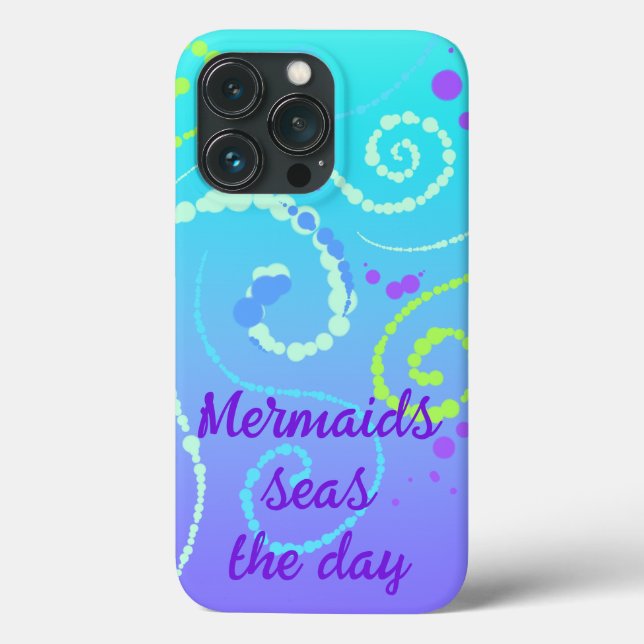 Mermaids Seas the Day Case-Mate iPhone Hülle (Rückseite)