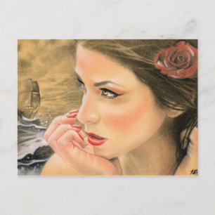 Mermaid's Ship Postcard Postkarte