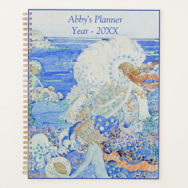 Mermaids spielen im Planer der blauen Waves (Vorderseite)