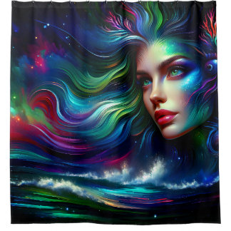 "Mermaid's Starlight Waltz" Duschvorhang