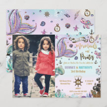 Mermaids und Piraten Twins Birthday Ocean Foto