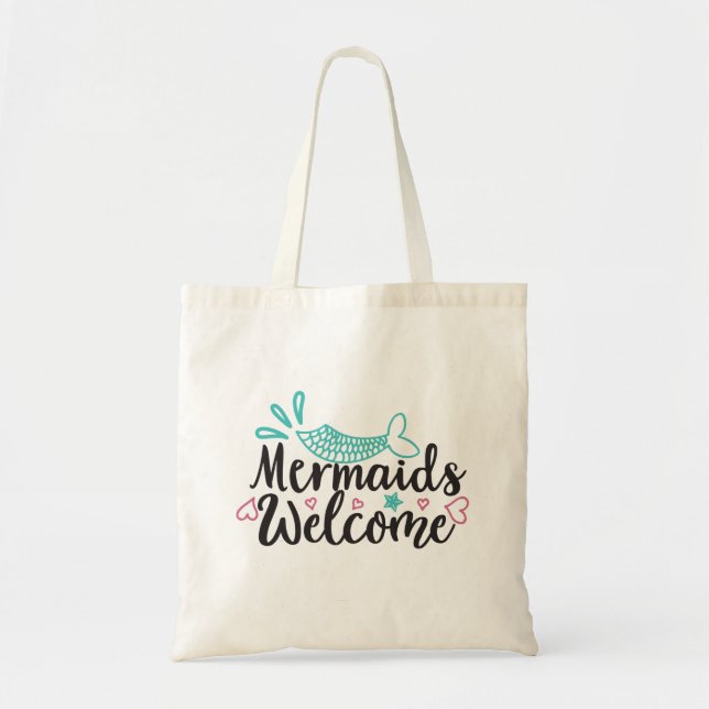 Mermaids Willkommen Tragetasche (Vorne)