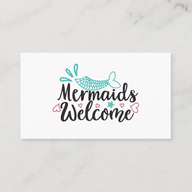 Mermaids Willkommen Visitenkarte (Vorderseite)