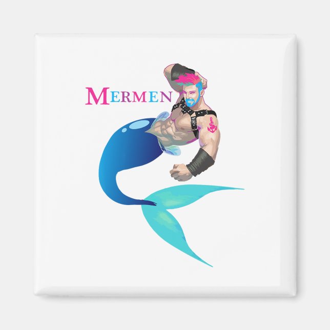 Merman Gay Cruise S für Männer Strände Boote und B Magnet (Vorne)