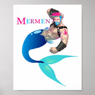Merman Gay Cruise S für Männer Strände Boote und B Poster