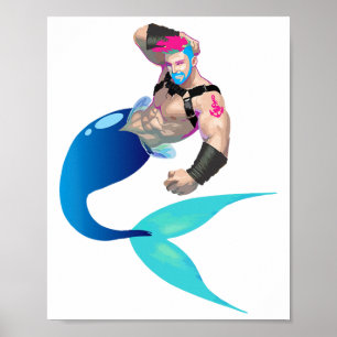 Merman Gay Cruise S für Männer Strände Boote und B Poster