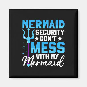Merman Mer Vater Mermaid Security Don&#: nicht mit Magnet