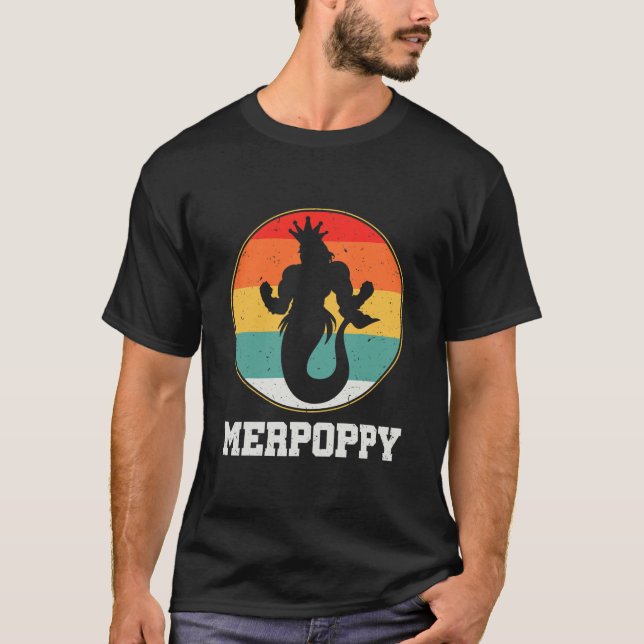 Merman Mermaid Grandpa Fish T-Shirt (Vorderseite)