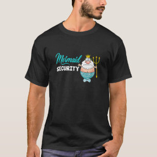 Merman Mermaid Security erste Geburtstagsparty Fat T-Shirt