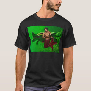 Merman mit dem T - Shirt der Seeschildkröte-Männ