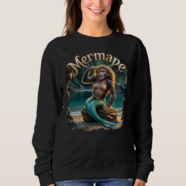 Mermape Fotografie Combo Kreatur Funny Sweatshirt (Vorderseite)