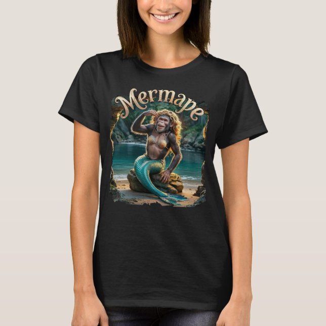 Mermape Fotografie Combo Kreatur Funny T-Shirt (Vorderseite)