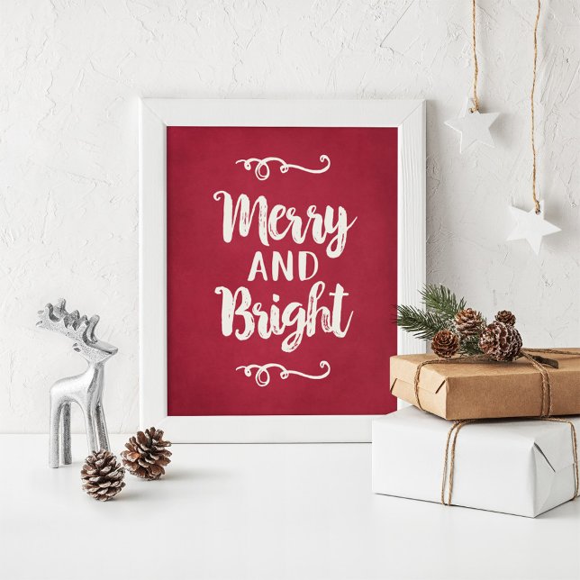 Merme und helle Rustikale Red Holiday Wall Poster (Von Creator hochgeladen)