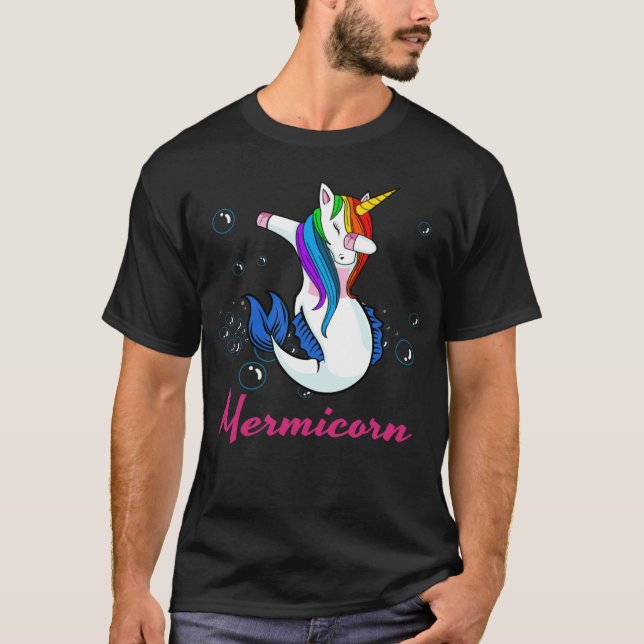 Mermicorn Unicorn für Frauen Mädchen Einzigartige  T-Shirt (Vorderseite)