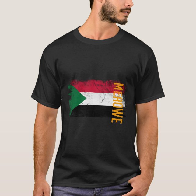 Merowe Sudan Flag für Sudanesen T-Shirt (Vorderseite)