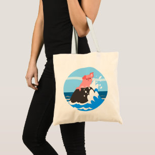 Merpig en caricature sur un Sac fourre-tout de roc