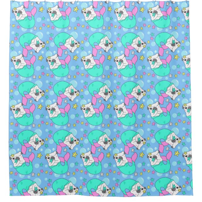 Merpug Motif rideau de douche (Devant)