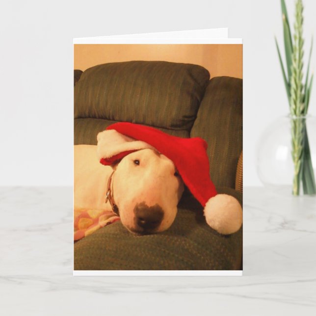 merra WeihnachtsWeihnachtsmannmütze Feiertagskarte (Vorderseite)