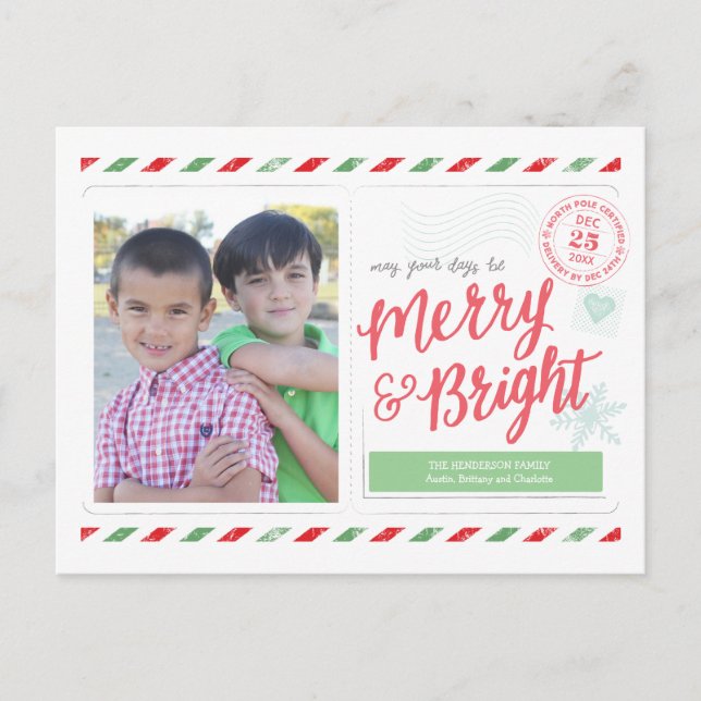 Merre und helle Briefmarke Postkarte (Vorderseite)