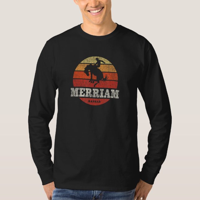 Merriam KS Vintag Country Western Retro T-Shirt (Vorderseite)