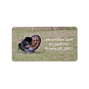 Merriam Wild Turkey Étiquette de adresse