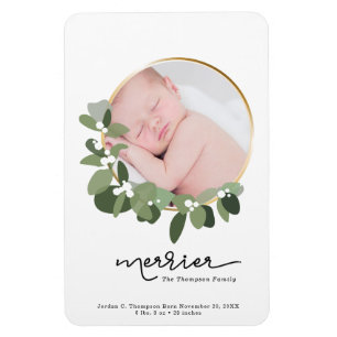 Merrier Christmas Baby Geburtserklärung Magnet