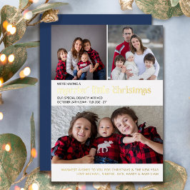 Merrier Little Christmas 3 Foto New Baby Gold Foi Folien Feiertagskarte