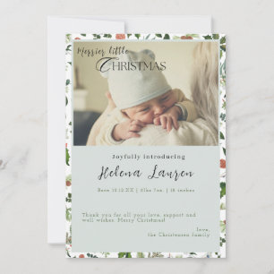 Merrier Little Christmas Simple Birth Ankündigung