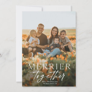 Merrier Together Script Foto Frohe Weihnachten Karte