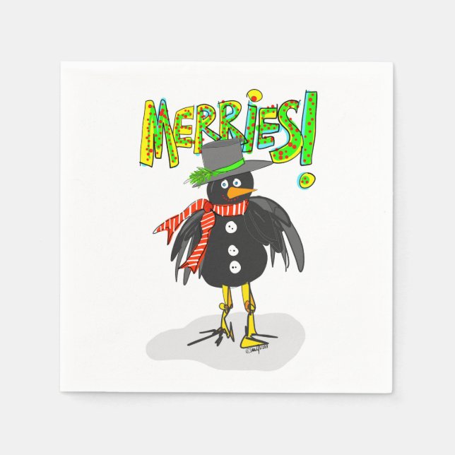 MERRIES Cocktail Servietten (Vorderseite)