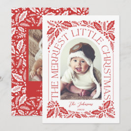 Merriest Little Christmas Berry Red Foto Arch Feiertagskarte