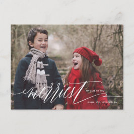 Merriest of Days Christmas Holiday Postcard Feiertagspostkarte