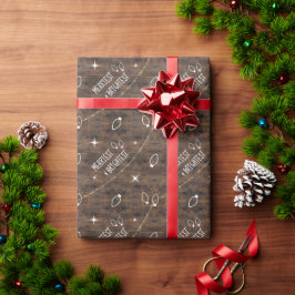 Merriest Rustic Twinkle Weihnachtsbeleuchtung Must Geschenkpapier