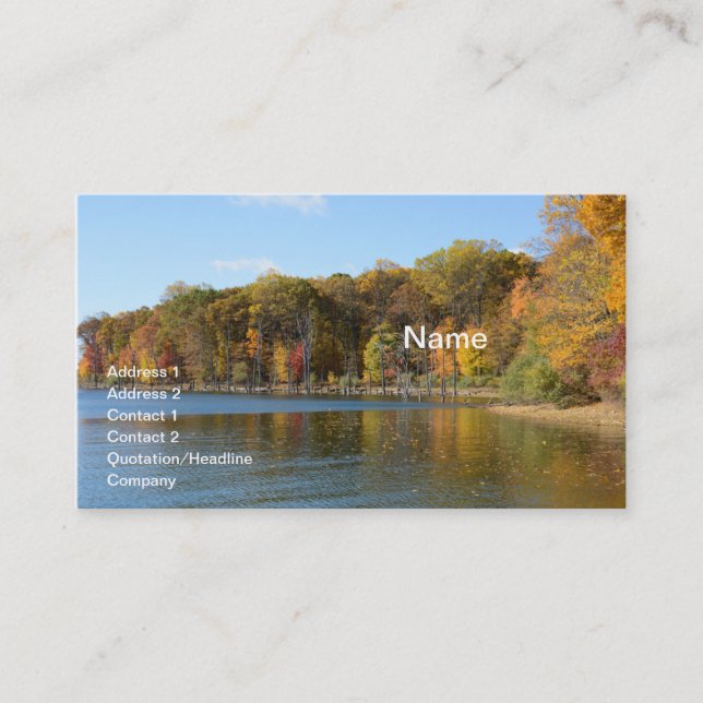 Merrill Creek Reservoir in Washington, New Jersey Visitenkarte (Vorderseite)